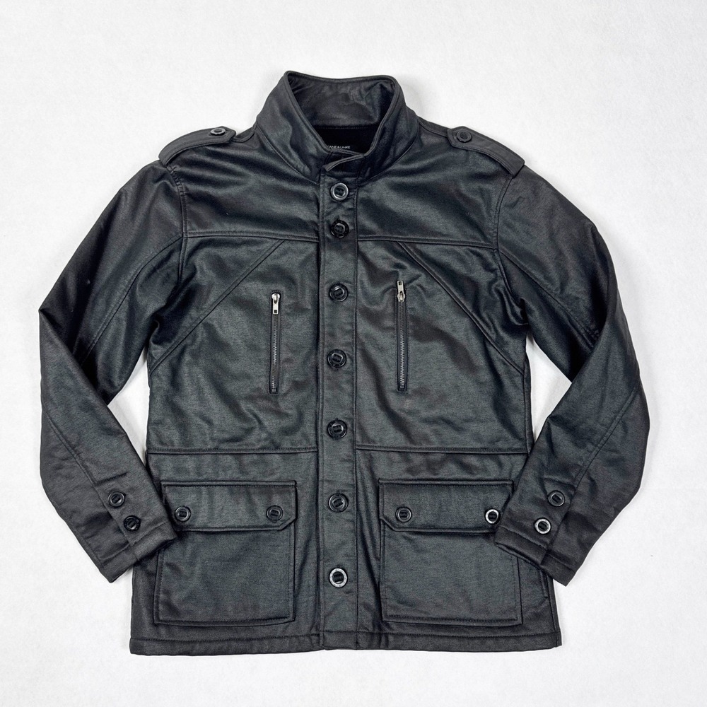 Kane And Unke Utility Jacket Mens Large Black Military‎ Style Coat